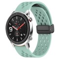 For Amazfit GTR 4 22mm Folding Magnetic Clasp Silicone Watch Band(Water Duck)
