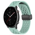 For Amazfit GTR 2e 22mm Folding Magnetic Clasp Silicone Watch Band(Water Duck)