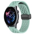 For Amazfit 3 22mm Folding Magnetic Clasp Silicone Watch Band(Water Duck)