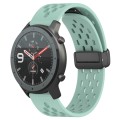 For Amazfit GTR 47mm 22mm Folding Magnetic Clasp Silicone Watch Band(Water Duck)