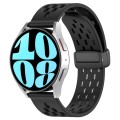 For Amazfit Bip 5 22mm Folding Magnetic Clasp Silicone Watch Band(Black)