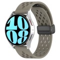 For Amazfit Bip 5 22mm Folding Magnetic Clasp Silicone Watch Band(Space Ash)