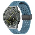 For Huawei Watch GT3 SE 22mm Folding Magnetic Clasp Silicone Watch Band(Blue)