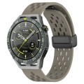 For Huawei Watch GT3 SE 22mm Folding Magnetic Clasp Silicone Watch Band(Space Ash)