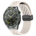 For Huawei Watch GT3 SE 22mm Folding Magnetic Clasp Silicone Watch Band(Starlight Color)