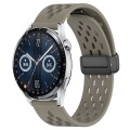 For Huawei Watch GT3 46mm 22mm Folding Magnetic Clasp Silicone Watch Band(Space Ash)