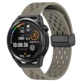 For Huawei Watch GT Runner 22mm Folding Magnetic Clasp Silicone Watch Band(Space Ash)