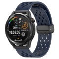 For Huawei Watch GT Runner 22mm Folding Magnetic Clasp Silicone Watch Band(Midnight Blue)