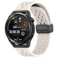 For Huawei Watch GT Runner 22mm Folding Magnetic Clasp Silicone Watch Band(Starlight Color)