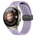 For Huawei Watch 4 Pro 22mm Folding Magnetic Clasp Silicone Watch Band(Purple)
