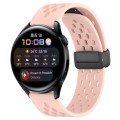 For Huawei Watch 3 22mm Folding Magnetic Clasp Silicone Watch Band(Pink)