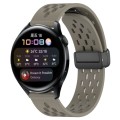 For Huawei Watch 3 22mm Folding Magnetic Clasp Silicone Watch Band(Space Ash)