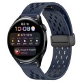 For Huawei Watch 3 22mm Folding Magnetic Clasp Silicone Watch Band(Midnight Blue)
