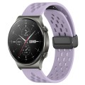 For Huawei GT2 Pro 22mm Folding Magnetic Clasp Silicone Watch Band(Purple)