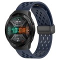 For Huawei Watch GT 2E 22mm Folding Magnetic Clasp Silicone Watch Band(Midnight Blue)