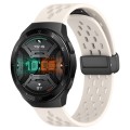For Huawei Watch GT 2E 22mm Folding Magnetic Clasp Silicone Watch Band(Starlight Color)