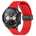 For Honor Watch Dream 22mm Folding Magnetic Clasp Silicone Watch Band(Red)