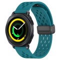 For Samsung Galaxy Gear Sport 20mm Folding Magnetic Clasp Silicone Watch Band(Green)