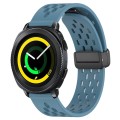 For Samsung Galaxy Gear Sport 20mm Folding Magnetic Clasp Silicone Watch Band(Blue)