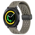 For Samsung Galaxy Gear Sport 20mm Folding Magnetic Clasp Silicone Watch Band(Space Grey)