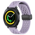 For Samsung Galaxy Gear Sport 20mm Folding Magnetic Clasp Silicone Watch Band(Purple)