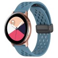 For Samsung Galaxy Watch Active 20mm Folding Magnetic Clasp Silicone Watch Band(Blue)