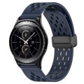 For Samsung Gear S2 Classic 20mm Folding Magnetic Clasp Silicone Watch Band(Midnight Blue)