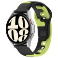 For GarminMove Trend 20mm Double Color Silicone Watch Band(Black+Green)