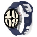 For GarminMove Trend 20mm Double Color Silicone Watch Band(Blue+White)