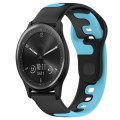 For Garmin Vivomove Sport 20mm Double Color Silicone Watch Band(Black+Blue)