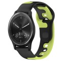 For Garmin Vivomove Sport 20mm Double Color Silicone Watch Band(Black+Green)