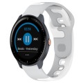 For Garmin Vivoactive3 Music 20mm Double Color Silicone Watch Band(Grey+White)