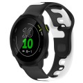 For Garmin Forerunner 158 20mm Double Color Silicone Watch Band(Black+White)