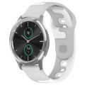 For Garmin VivoMove Luxe 20mm Double Color Silicone Watch Band(Grey+White)