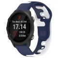 For Garmin Forerunner 245 20mm Double Color Silicone Watch Band(Blue+White)