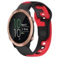 For Garmin Forerunner 645 20mm Double Color Silicone Watch Band(Black+Red)