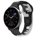 For Amazfit GTR Mini 20mm Double Color Silicone Watch Band(Black+Grey)
