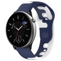 For Amazfit GTR Mini 20mm Double Color Silicone Watch Band(Blue+White)