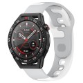 For Huawei Watch GT3 SE 22mm Double Color Silicone Watch Band(Grey+White)