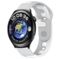 For Huawei Watch 4 22mm Double Color Silicone Watch Band(Grey+White)