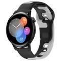 For Huawei Watch 3 22mm Double Color Silicone Watch Band(Black+Grey)