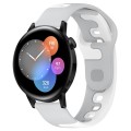 For Huawei Watch 3 22mm Double Color Silicone Watch Band(Grey+White)