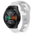 For Huawei Watch GT 2E 22mm Double Color Silicone Watch Band(Grey+White)