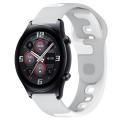 For Honor Watch GS 3 22mm Double Color Silicone Watch Band(Grey+White)