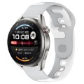 For Huawei Watch 3 Pro New 22mm Double Color Silicone Watch Band(Grey+White)