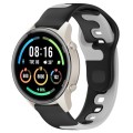 For Xiaomi MI Watch Sport 22mm Double Color Silicone Watch Band(Black+Grey)