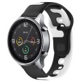For Xiaomi MI Watch Color 22mm Double Color Silicone Watch Band(Black+White)