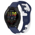 For Garmin Forerunner 265 22mm Double Color Silicone Watch Band(Blue+White)