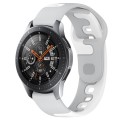 For Samsung Galaxy Watch 46mm 22mm Double Color Silicone Watch Band(Grey+White)