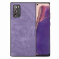 For Samsung Galaxy Note20 Vintage Leather PC Back Cover Phone Case(Purple)